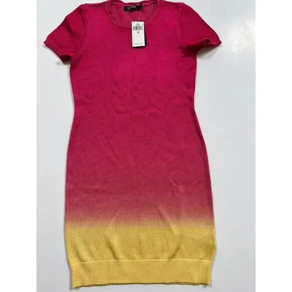Ralph Lauren Women's Dip-Dyed Short Sleeve Jersey Dress Sz M - Picture 9 of 12